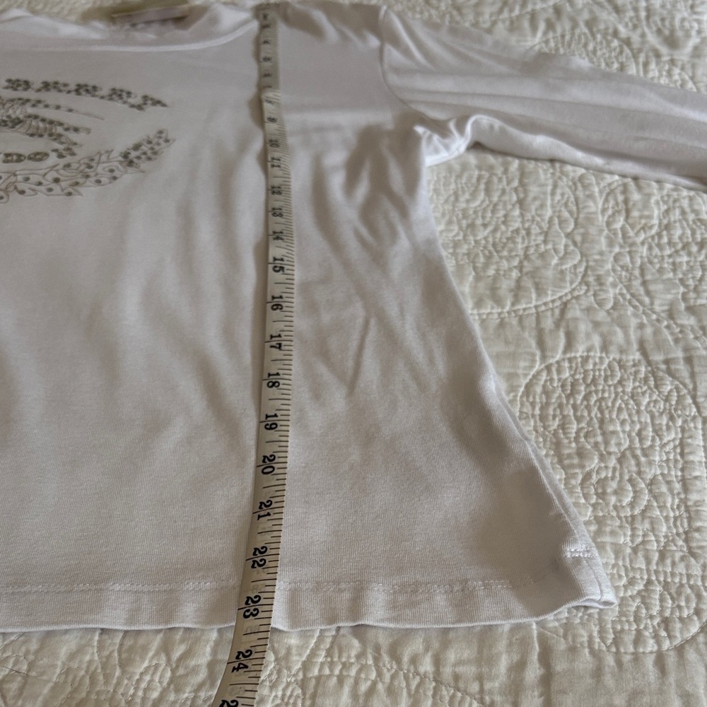 Burberry White Long Sleeve Tee - Picture 10 of 11